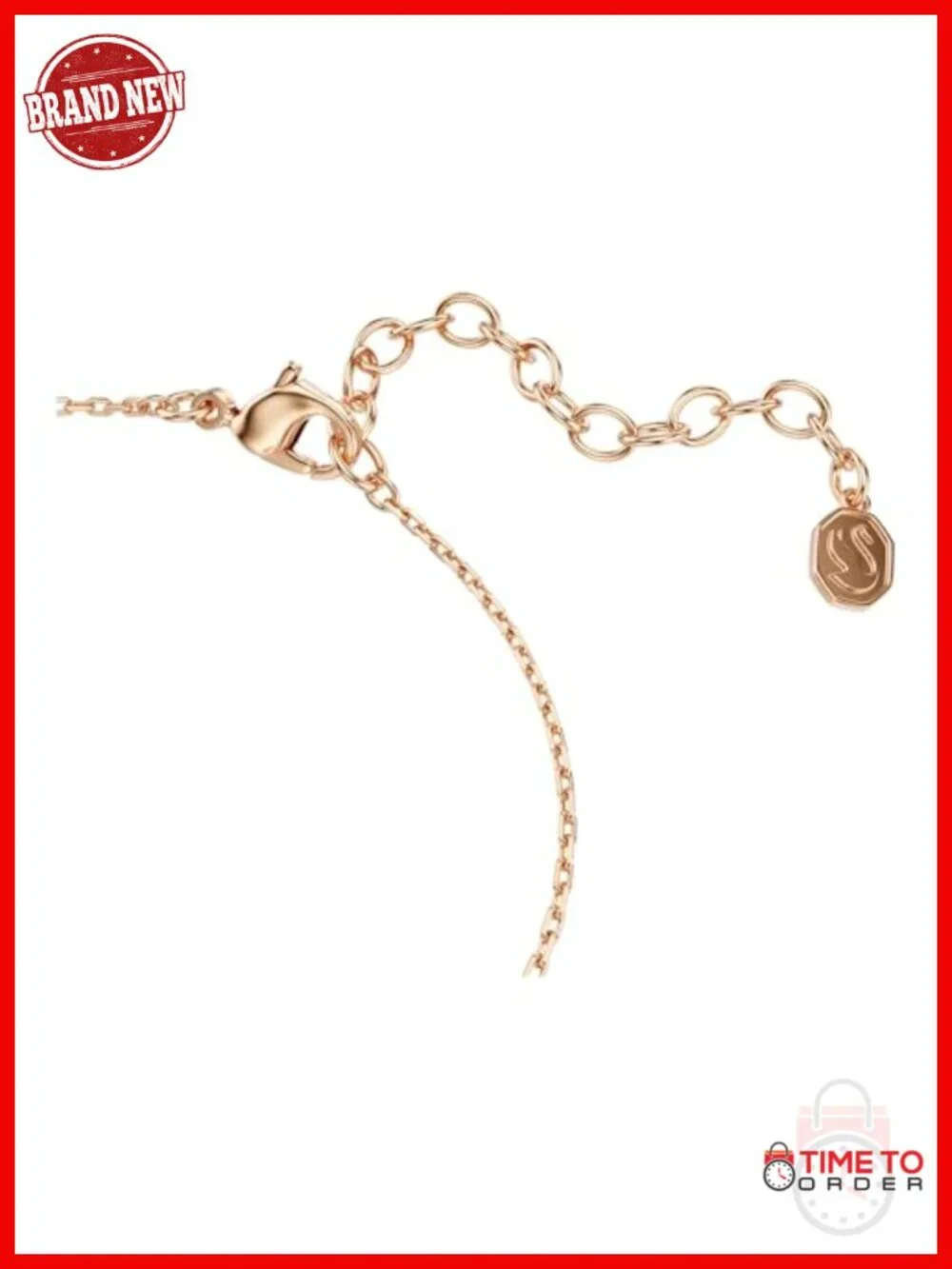 Swarovski Swan Crystal Link Bracelet Rose Gold Plated